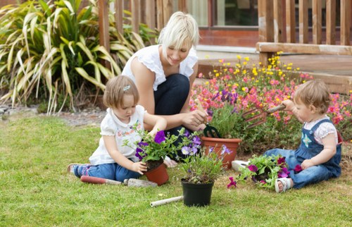 Beautifully landscaped backyard designed by Handy Landscapers